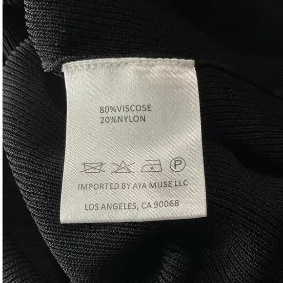 Aya Muse Sleek Black Alder Dress Size S - Picture 6 of 7